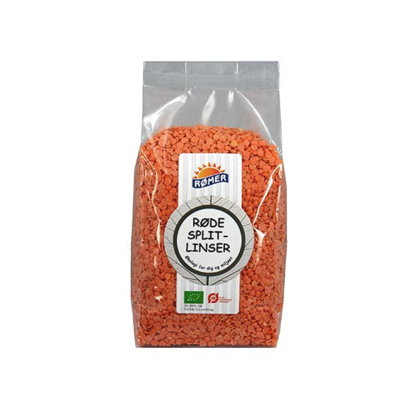 Rømer - Røde splitlinser- økologisk - 500g