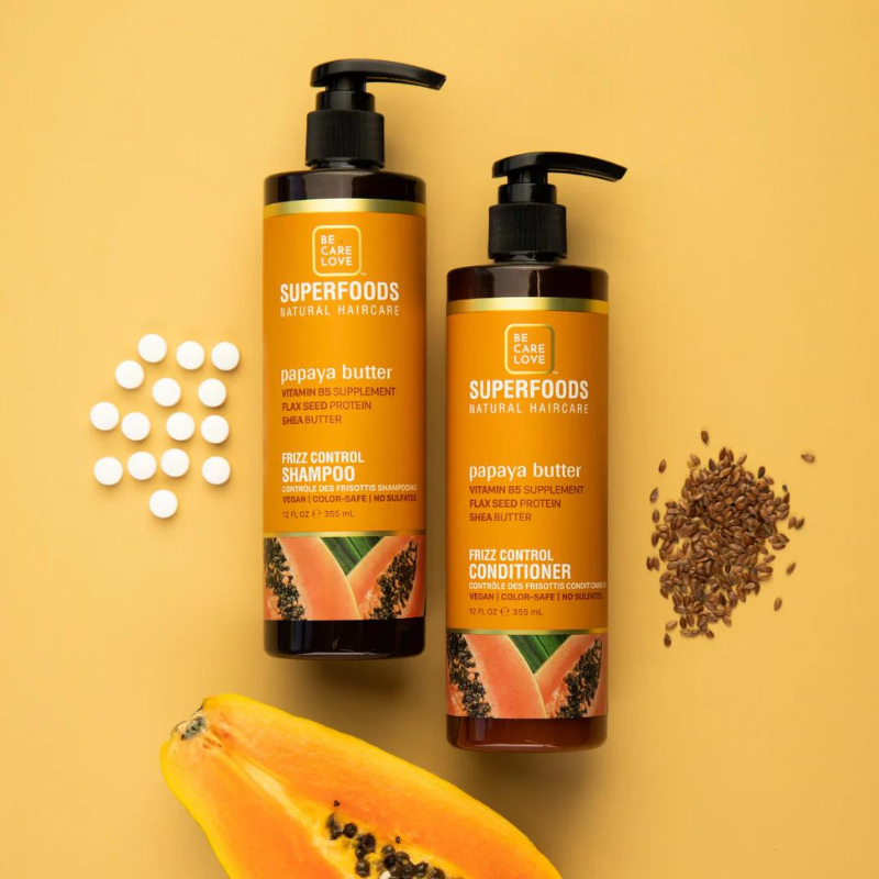 Superfoods - Frizz Control Shampoo, Papaya Butter - 355 ml.