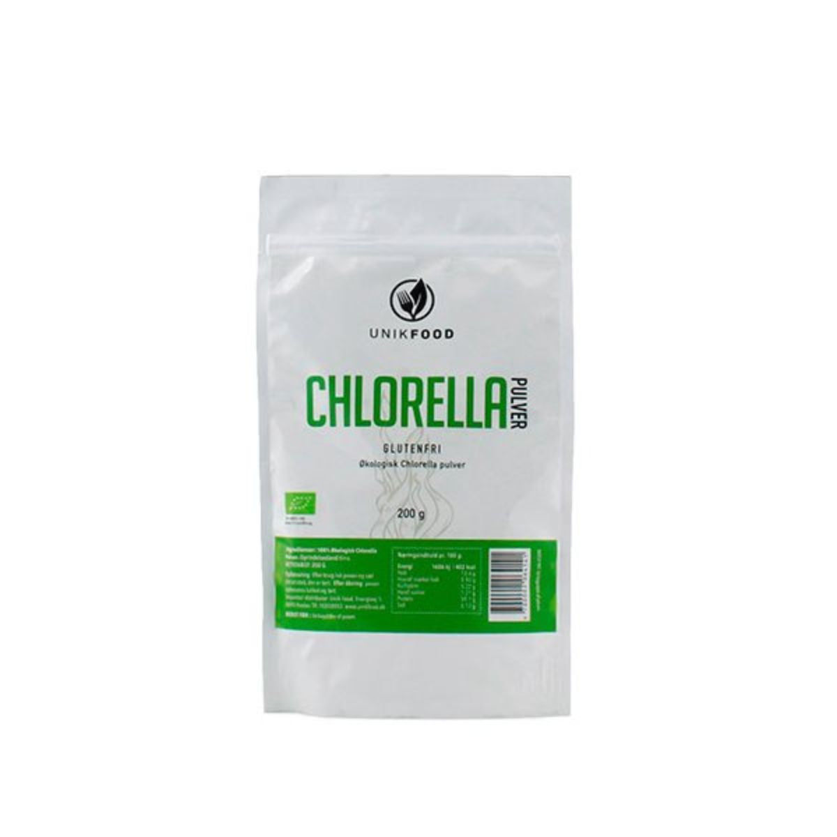 Unik Food - Chlorella Pulver - Glutenfri - 100g