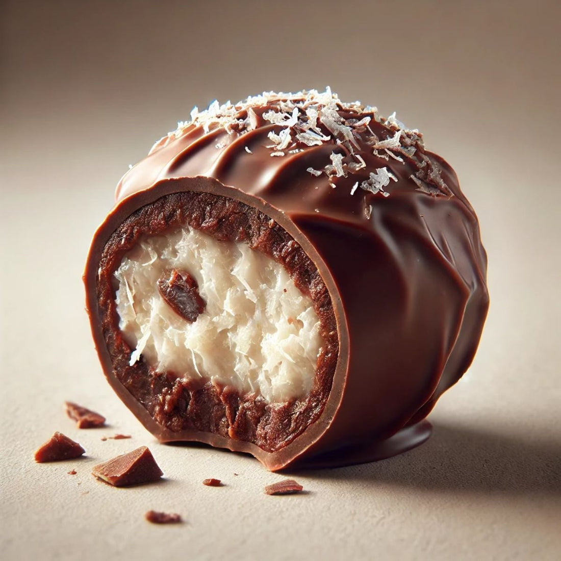 Naturlige Bounty Bars m. Dadler og Chokolade