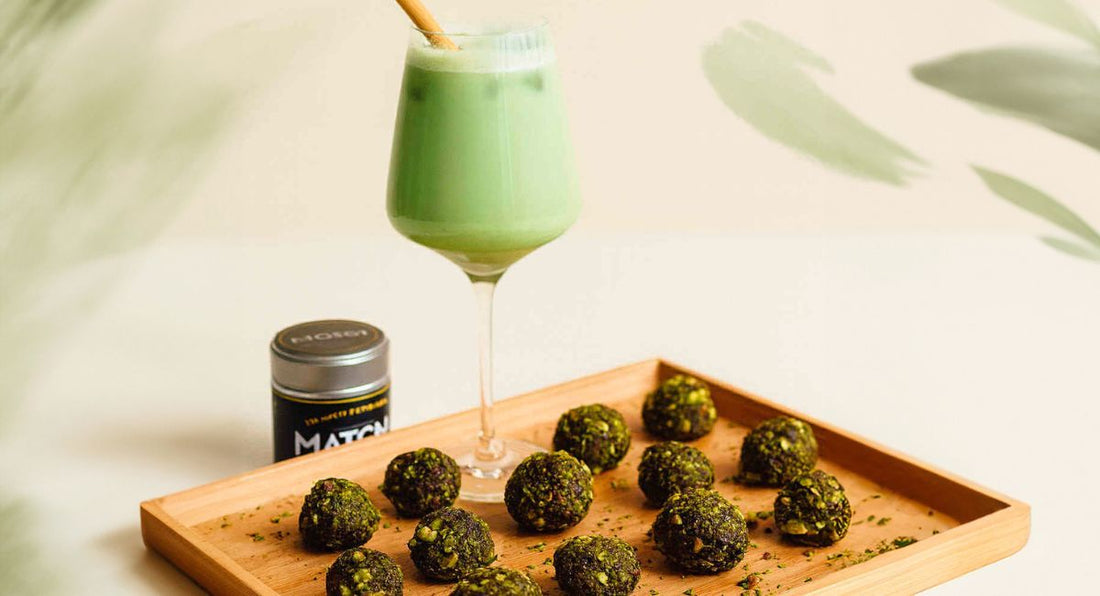 Matcha-romkugler med bagt græskar