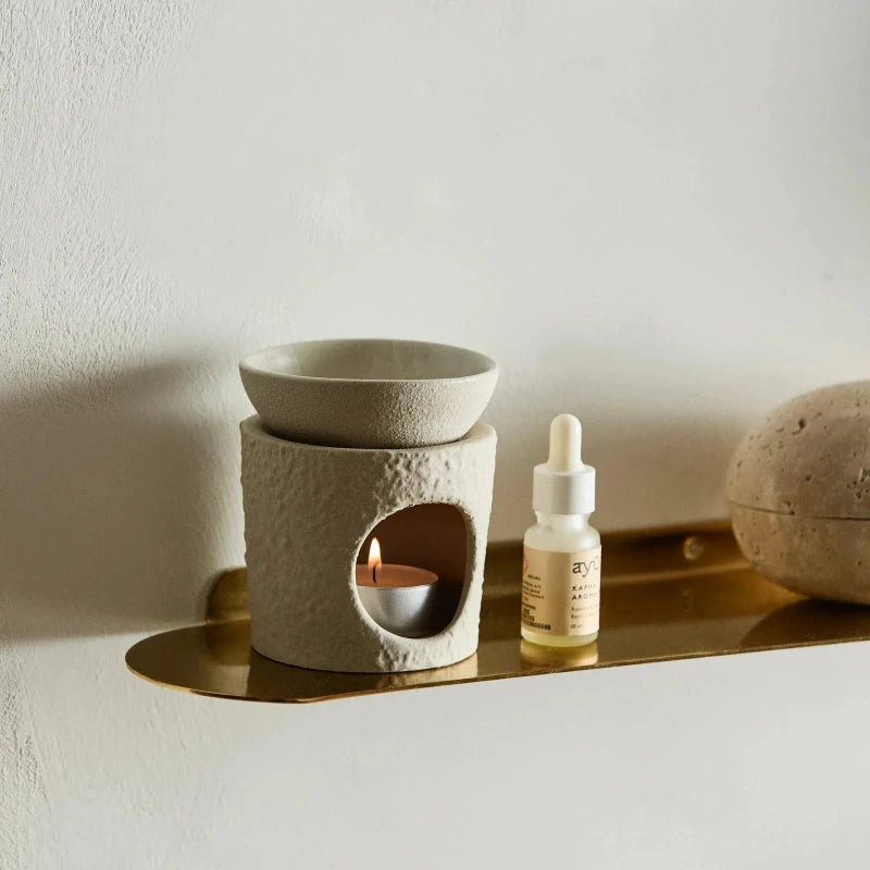AYU - AROMA BRÆNDER, KERAMISK - RÅHVID