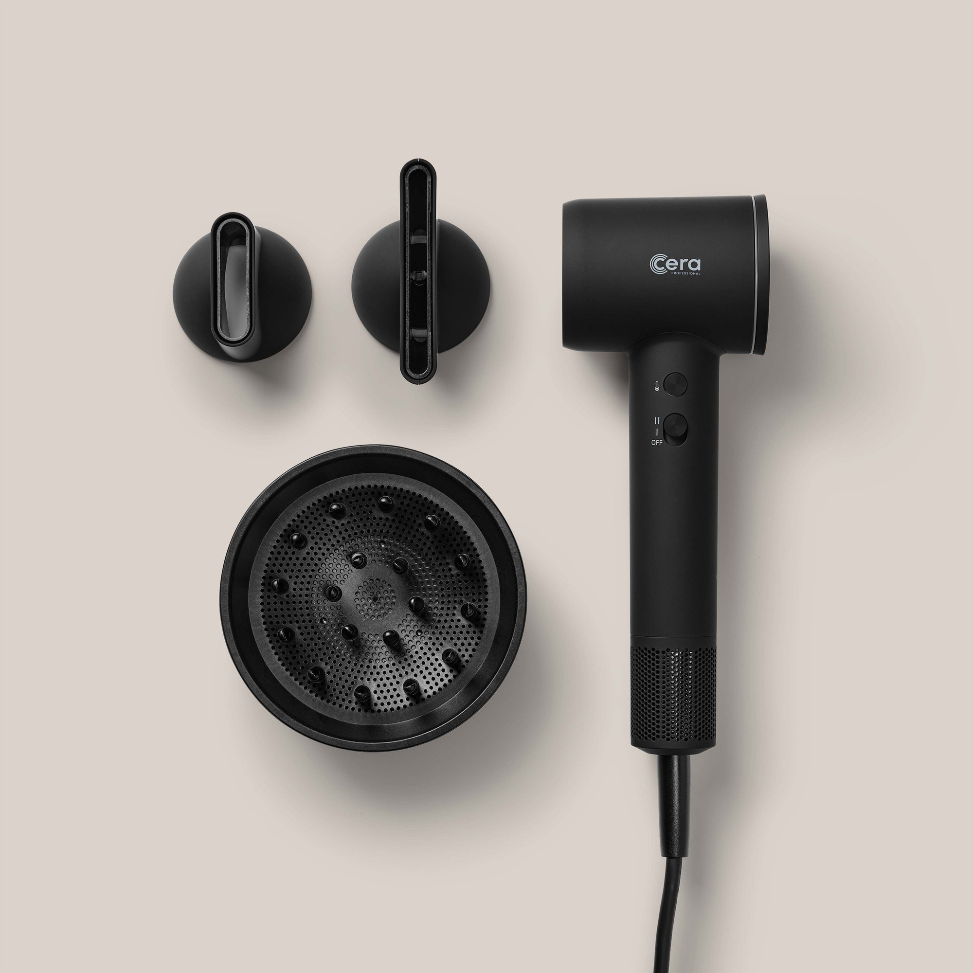 CERA BULLET - FØN INCL. SOFTSTYLER - PRO BLDC Sort 1600 W