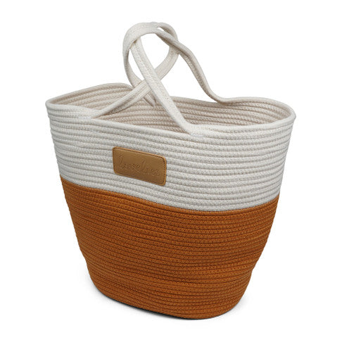 Lovelies - NADI - ROPE BEACH BAG - NUGGET / OFF WHITE - 45 X 40 CM