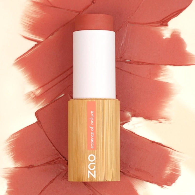 Zao - Økologisk Blush Stick - 842 Poppy Pink