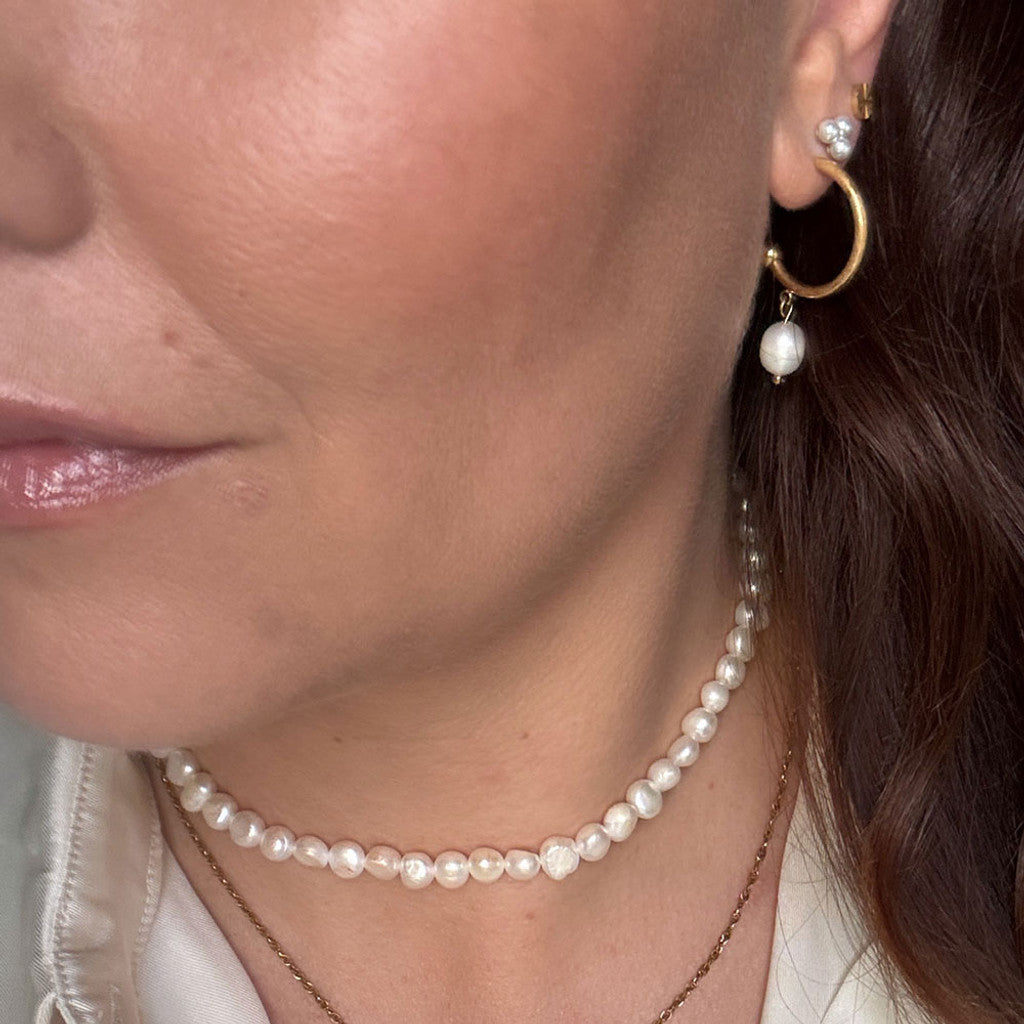 WOLFF JEWELRY -  Big Pearl halskæde (Vandfast)