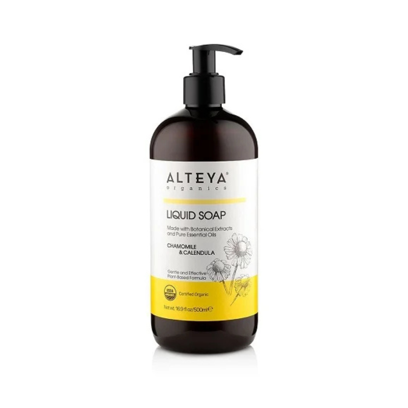 ALTEYA ORGANICS - ØKOLOGISK FLYDENDE SÆBE - CHAMOMILE & CALENDULA - 500ML