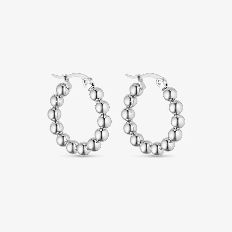 WOLFF JEWELRY - Big Boble Hoops - Sølv