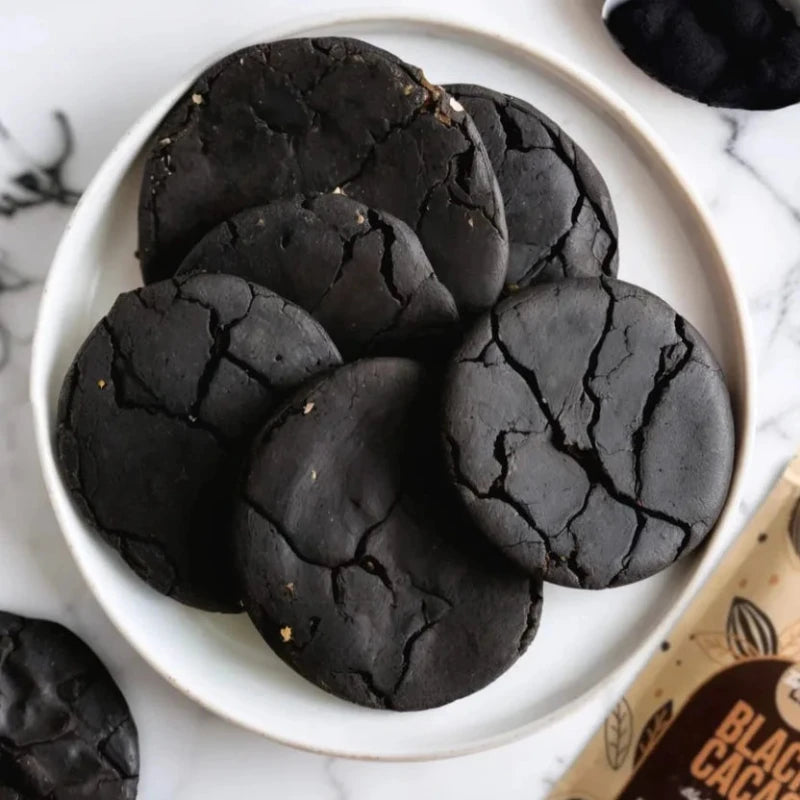 Black cacao powder cakes