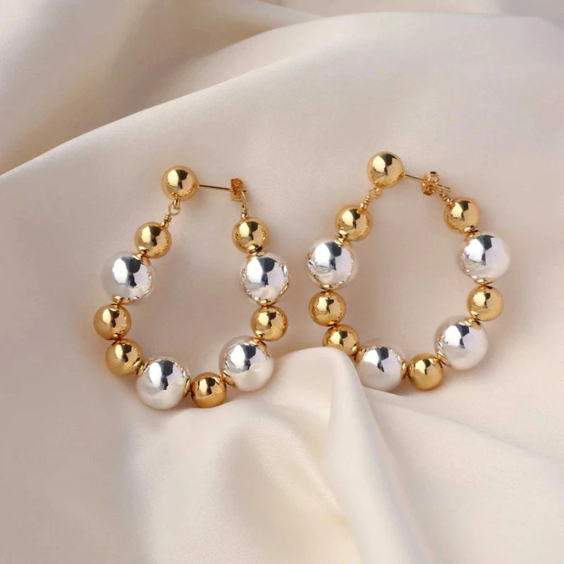 DROPPS BY SZHIRLEY - ØRERINGESÆT - #CELESTIALSPARKLE - 18 KARAT FORGYLDT OG FORSØLVEDE PERLER