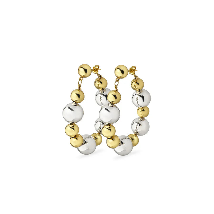 DROPPS BY SZHIRLEY - ØRERINGESÆT - #CELESTIALSPARKLE - 18 KARAT FORGYLDT OG FORSØLVEDE PERLER
