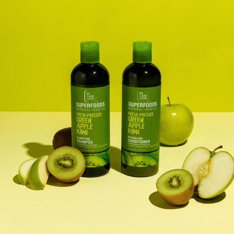 Superfoods - Clarifying Shampoo, Green Apple Kiwi (God til fedtet hår) 355 ml.