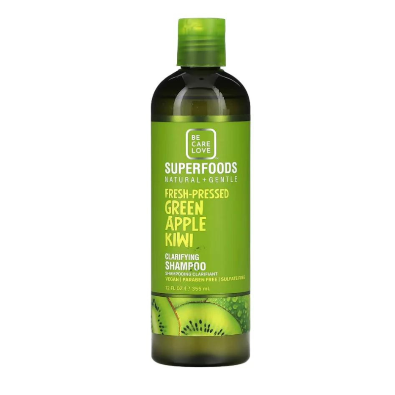 Superfoods - Clarifying Shampoo, Green Apple Kiwi (God til fedtet hår) 355 ml.