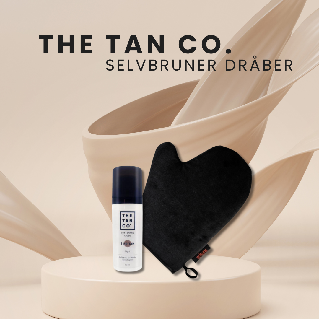THE TAN CO. SELVBRUNER DRÅBER 50 ML. + HANDSKE