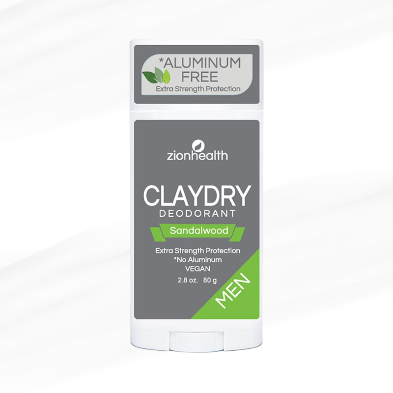 ZIONHEALTH - BIO CLAYDRY - DEODORANT - SANDALWOOD (Aluminiums fri) TIL HAM - 80 g.