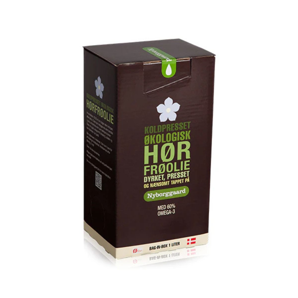 Nyborggaard - Økologisk Dansk koldpresset hørfrøolie - 1 liter