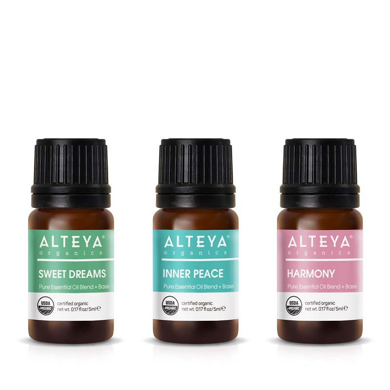 ALTEYA ORGANICS - RELAX & NIGHTTIME ØKOLOGISKE ESSENTIELLE OLIER  - GAVEÆSKE