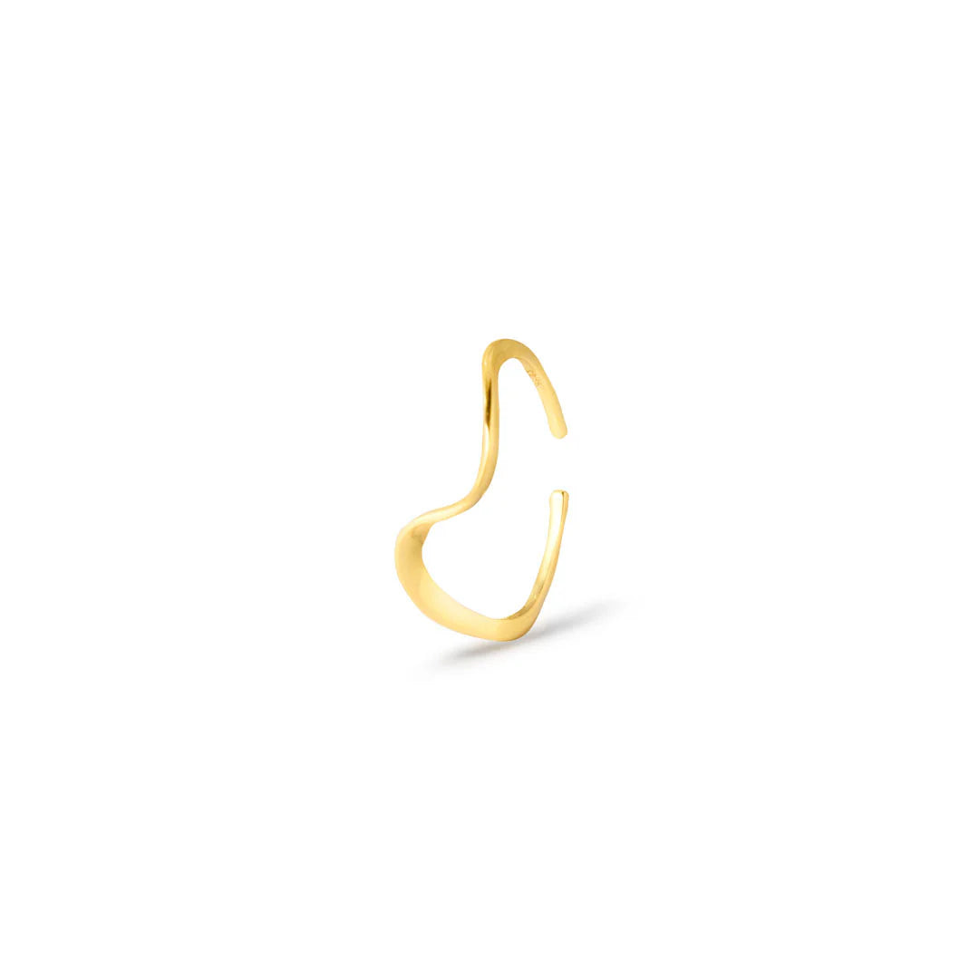 DROPPS BY SZHIRLEY - CUFF / FINGERRING - #SNAKEY - ONESIZE REGULERBAR STØRRELSE - 18 KARAT FORGYLDT STERLING SØLV