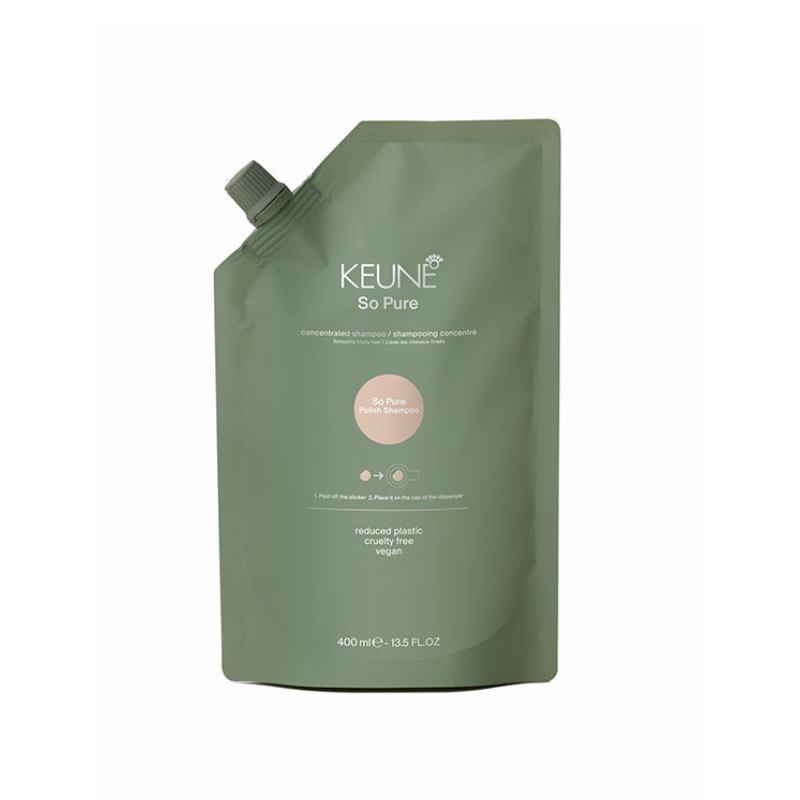 Keune - SO PURE POLISH SHAMPOO (Perfekt til tørt hår) - 400 ML. REFIL