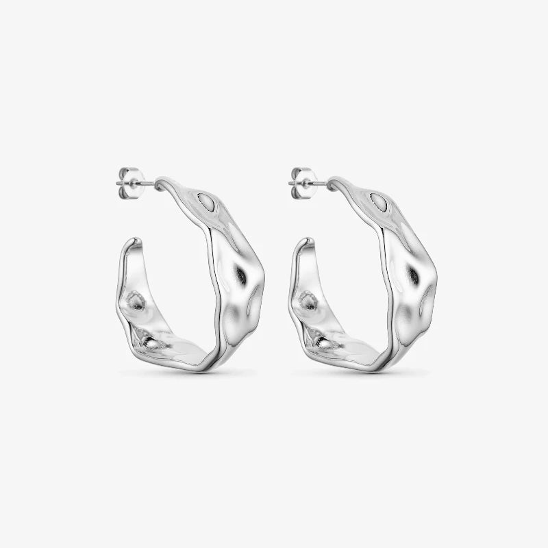 WOLFF JEWELRY - Fanny Hoops - sølv (Vandfast)