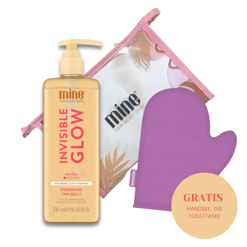 MINETAN – GRADUAL, INVISIBLE GLOW TAN GELLY - 237ML - INKL. GRATIS HANDSKE OG TASKE