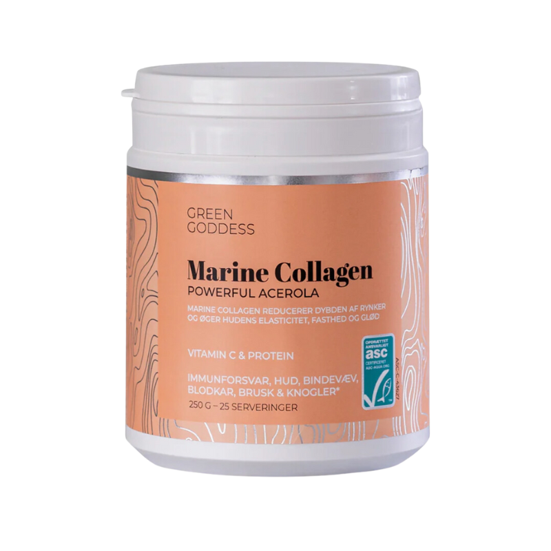 Green Goddess - Collagen pulver - Powerful Acerola inkl. C-vitamin og protein - 250 g.