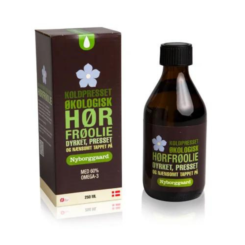 Nyborggaard - Økologisk Dansk koldpresset hørfrøolie - 250 ml