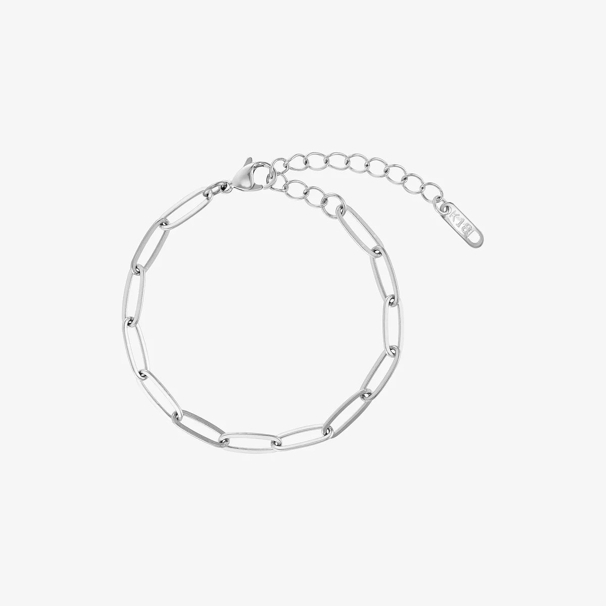 WOLFF JEWELRY -  Mini Chain Charm Bracelet - sølv (Vandfast)