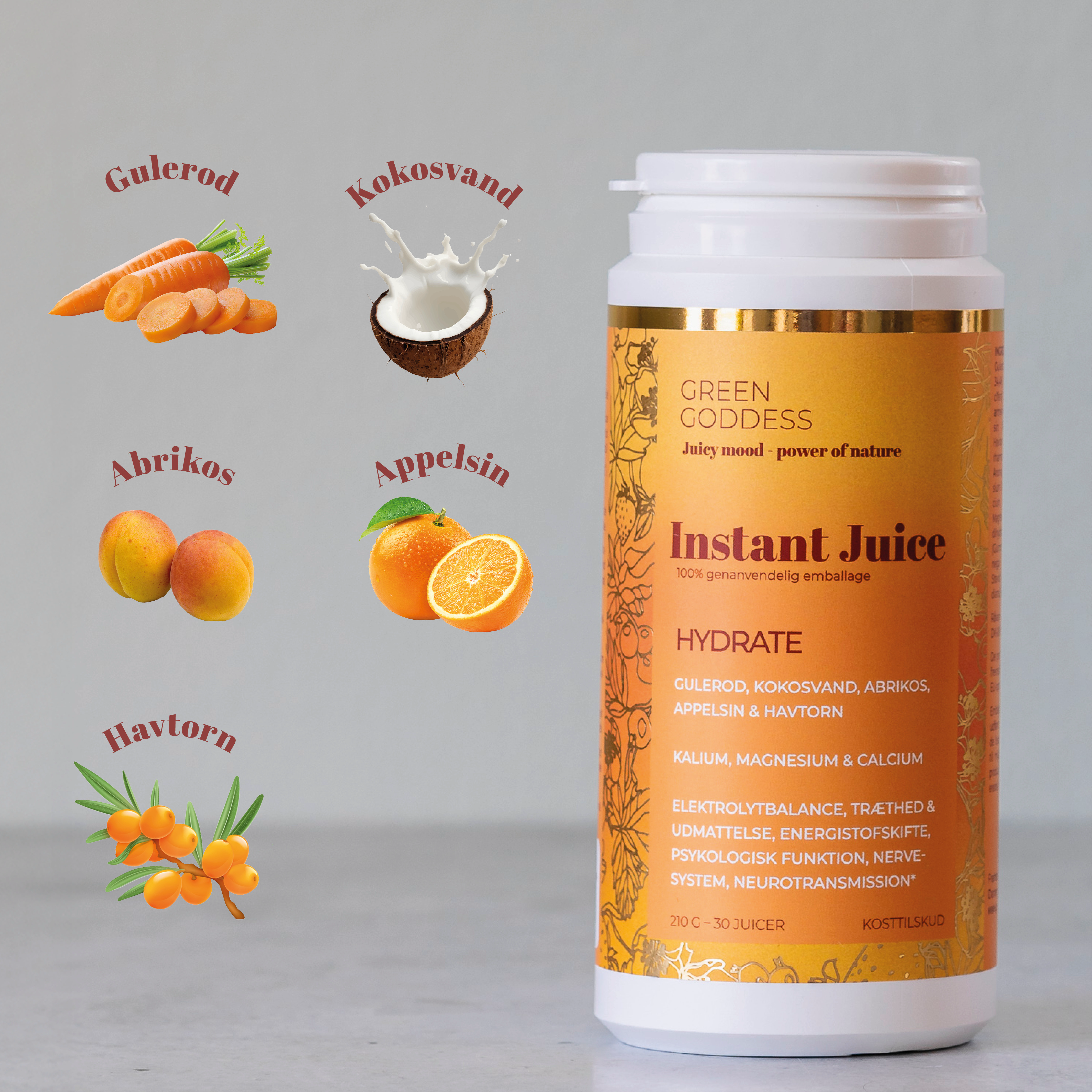 Green Goddess - Hydrate - Instant Juice - 210 g.