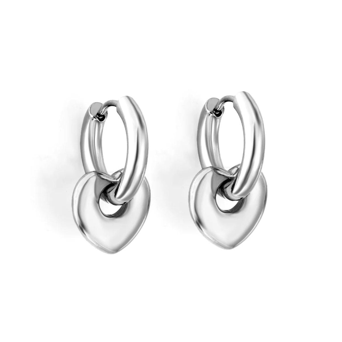 Naja Borre - Felicia Heart Earrings - Steel