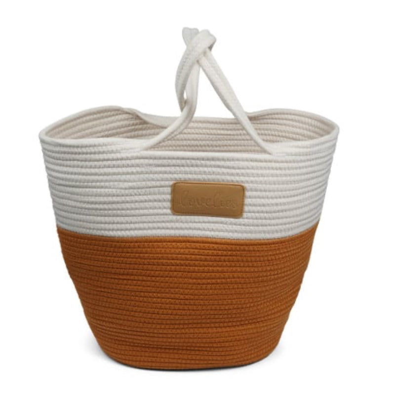 Lovelies - NADI - ROPE BEACH BAG - NUGGET / OFF WHITE - 45 X 40 CM