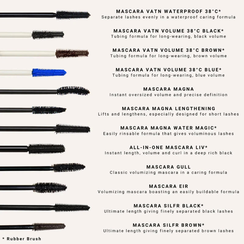 Idun - MASCARA VATN VOLUME 38°C - Black -  9 ml. - 016