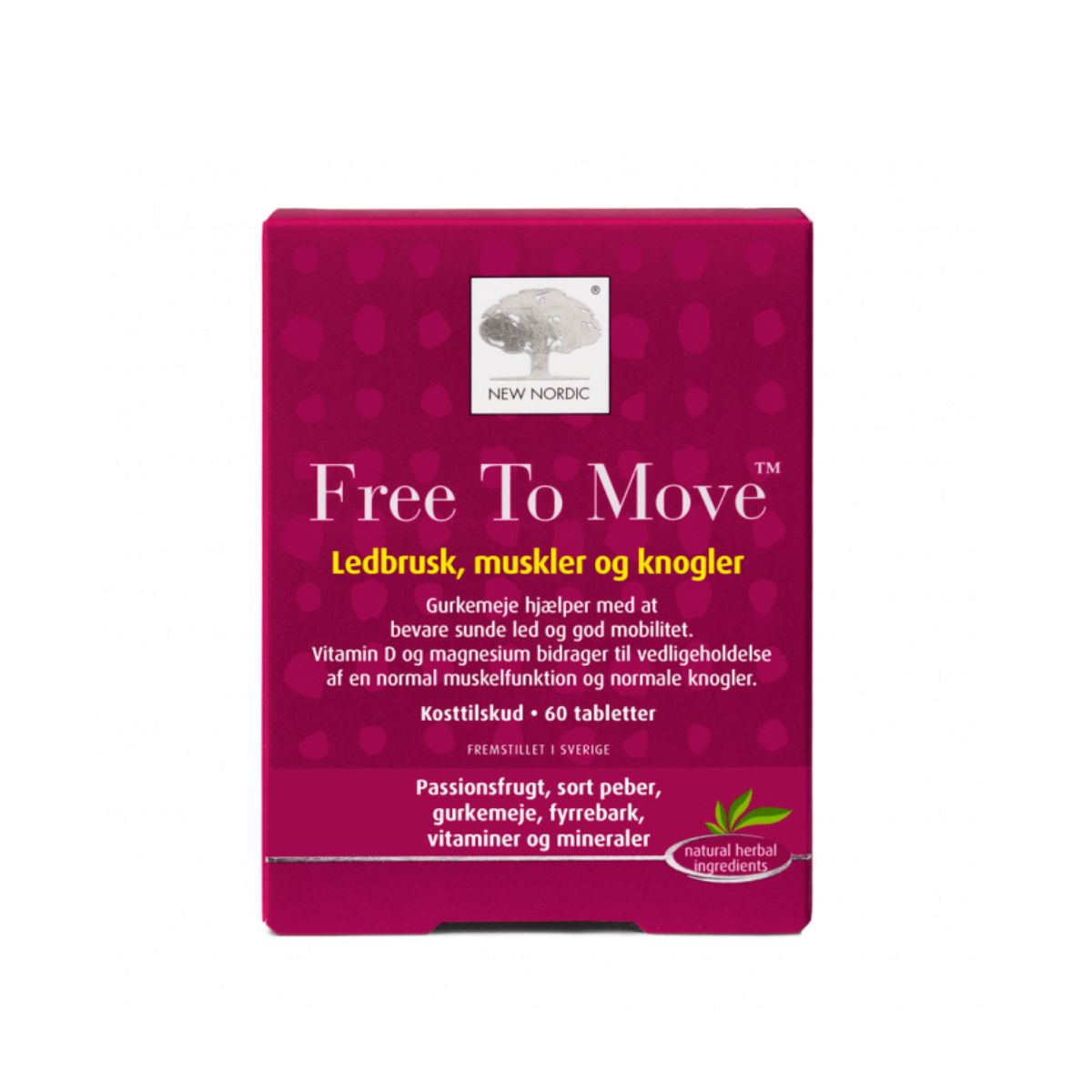 New Nordic - Free to Move (led & muskler) - 60 tabletter