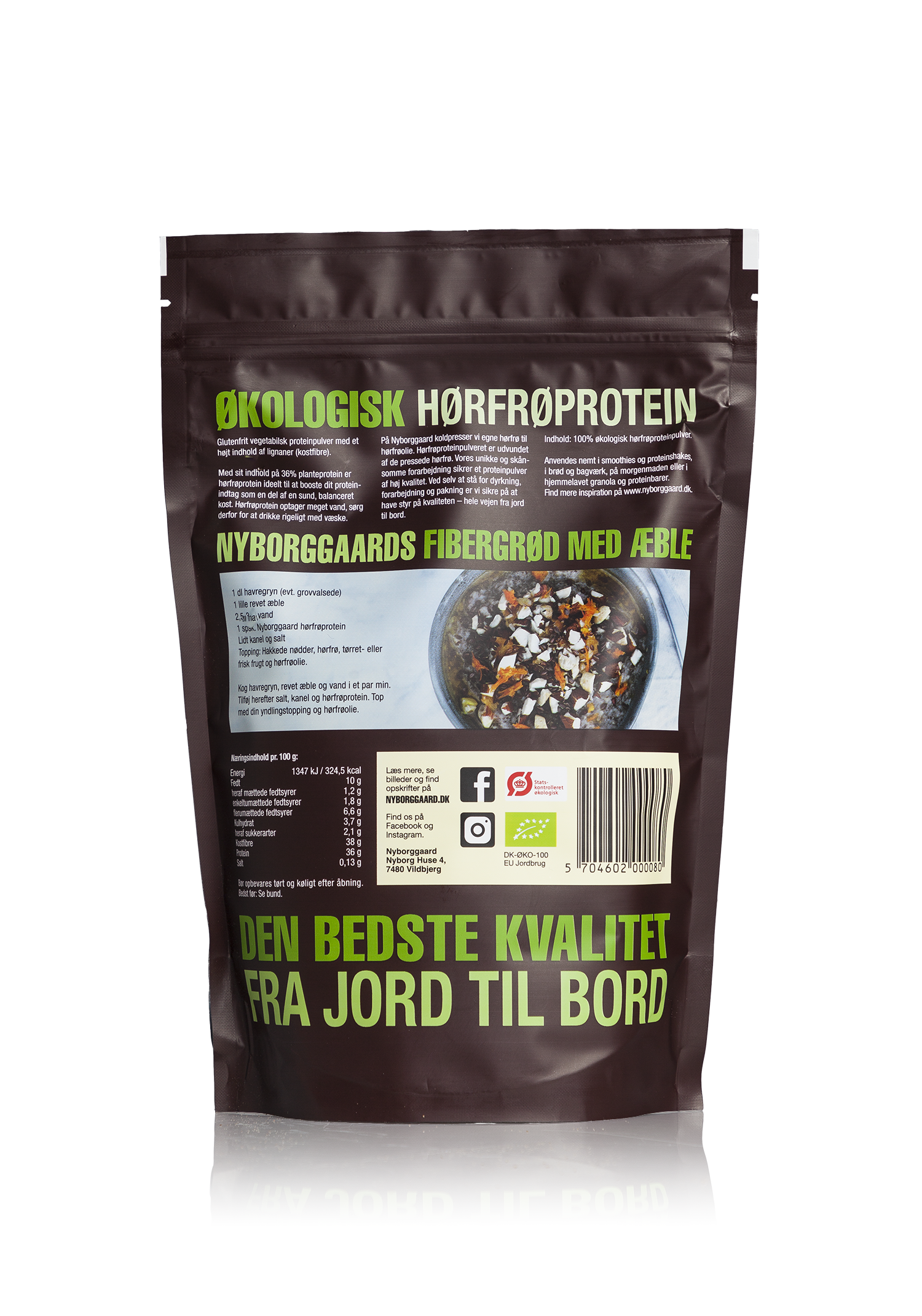 Hørfrø - økologisk - Proteinpulver  400 g.