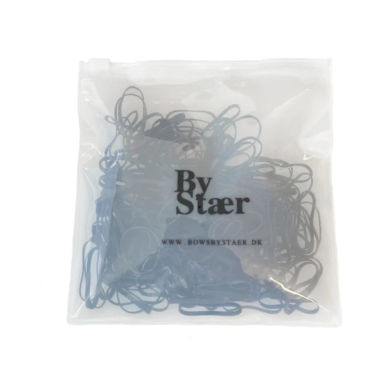 ByStær - Silikoneelastikker - Mix af brun og sort  - 200 stk