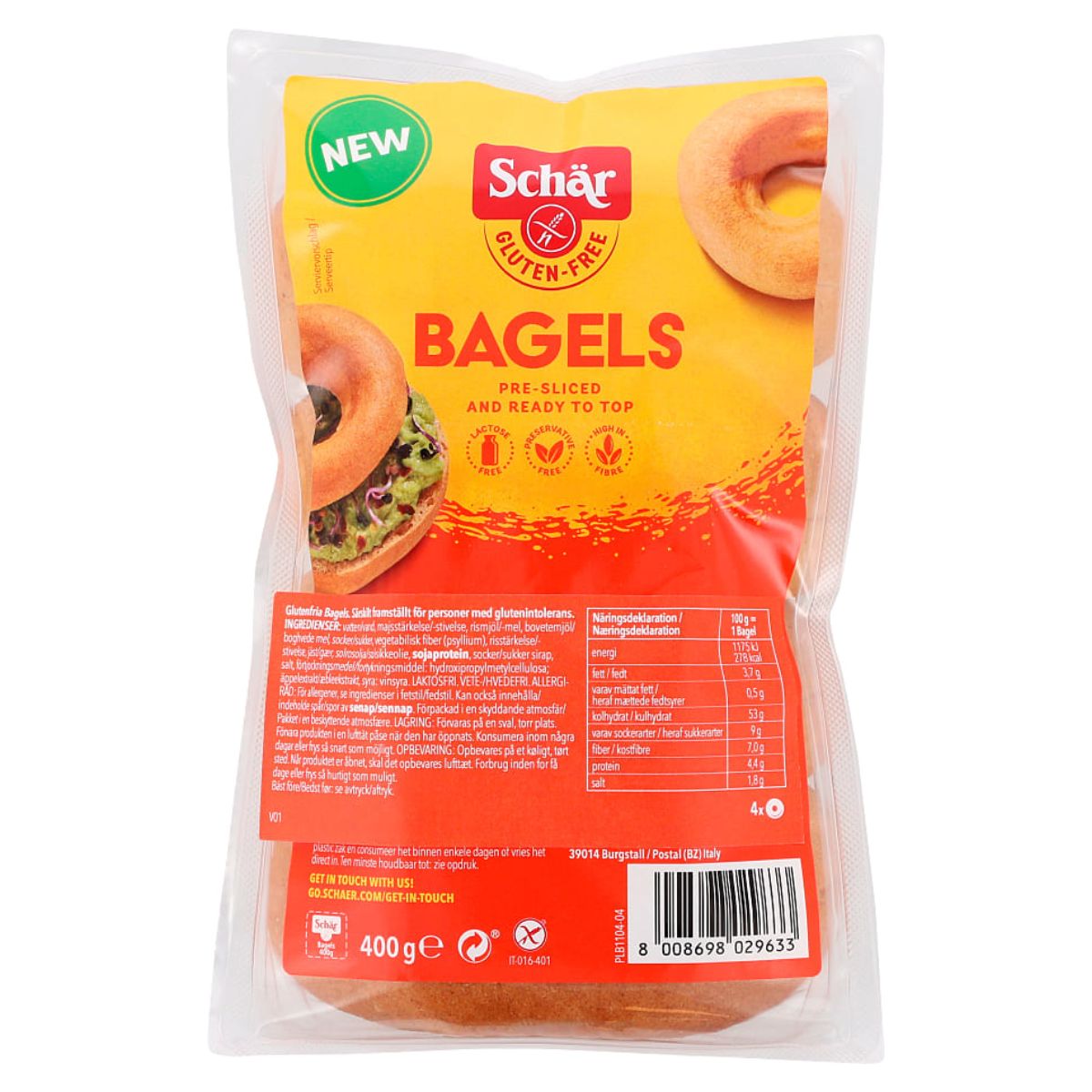 Schär - Glutenfri Bagels - 4 stk.