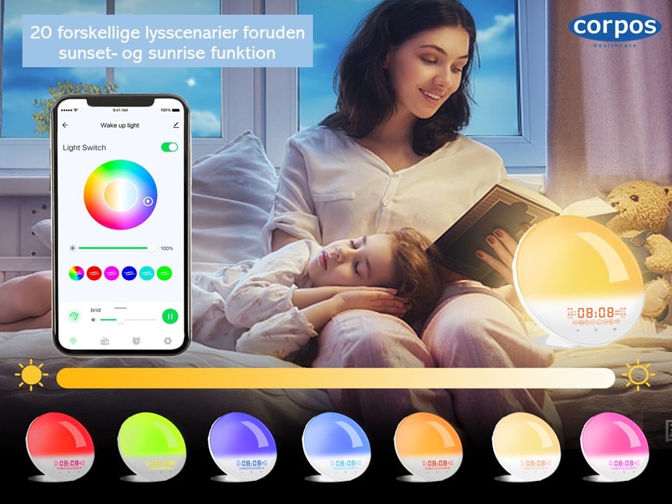 Corpos - WiFi wake-up light – clockradio – lysterapi