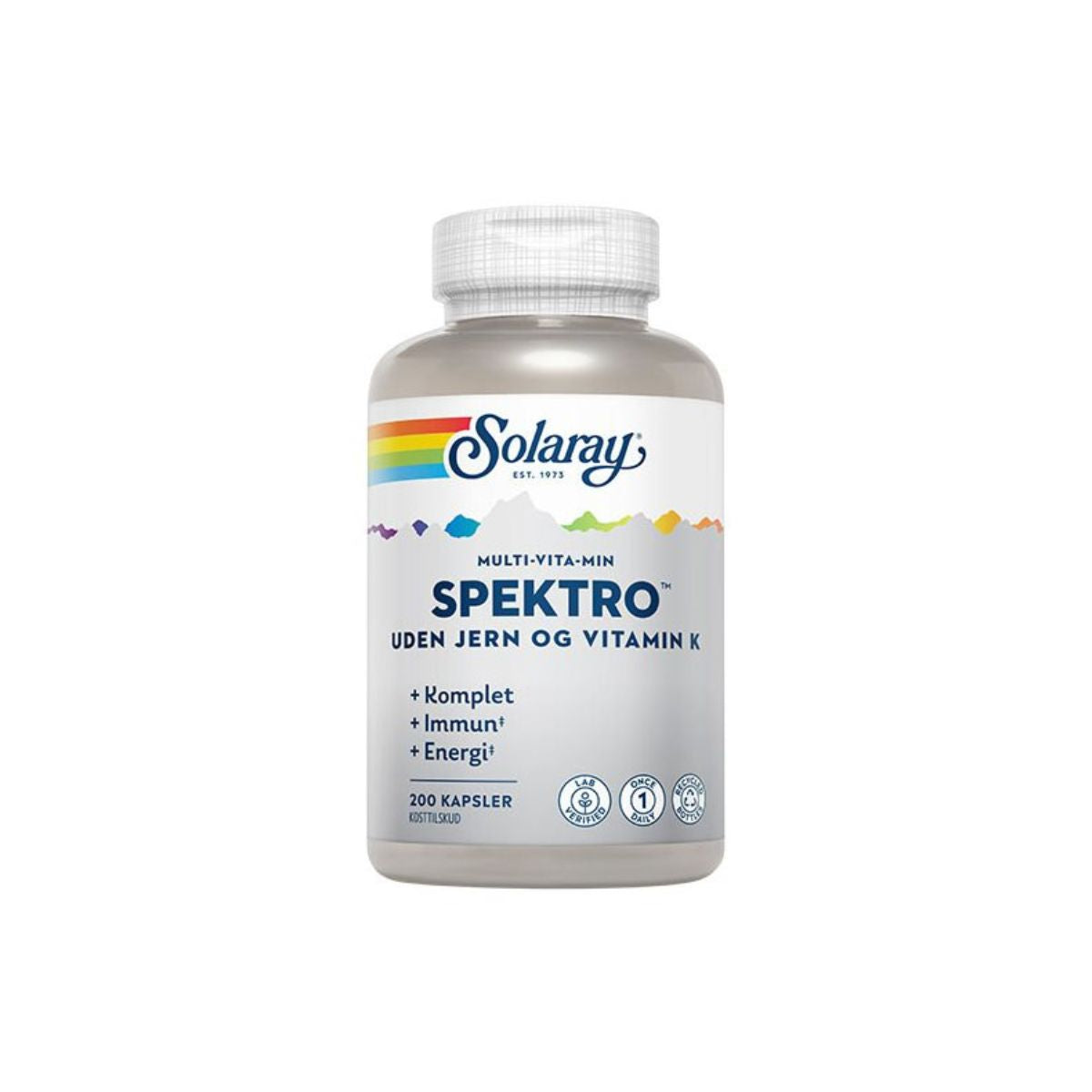 Solaray - Spektro uden Jern og Vitamin K - 200 kapsler