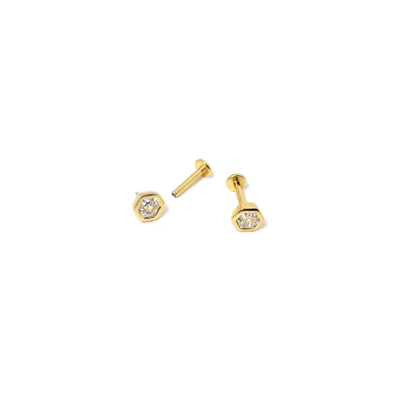 DROPPS BY SZHIRLEY - STJERNE ØRERINGE SÆT - #STARCKLY - 18 KARAT FORGYLDT STERLING - LIMITED
