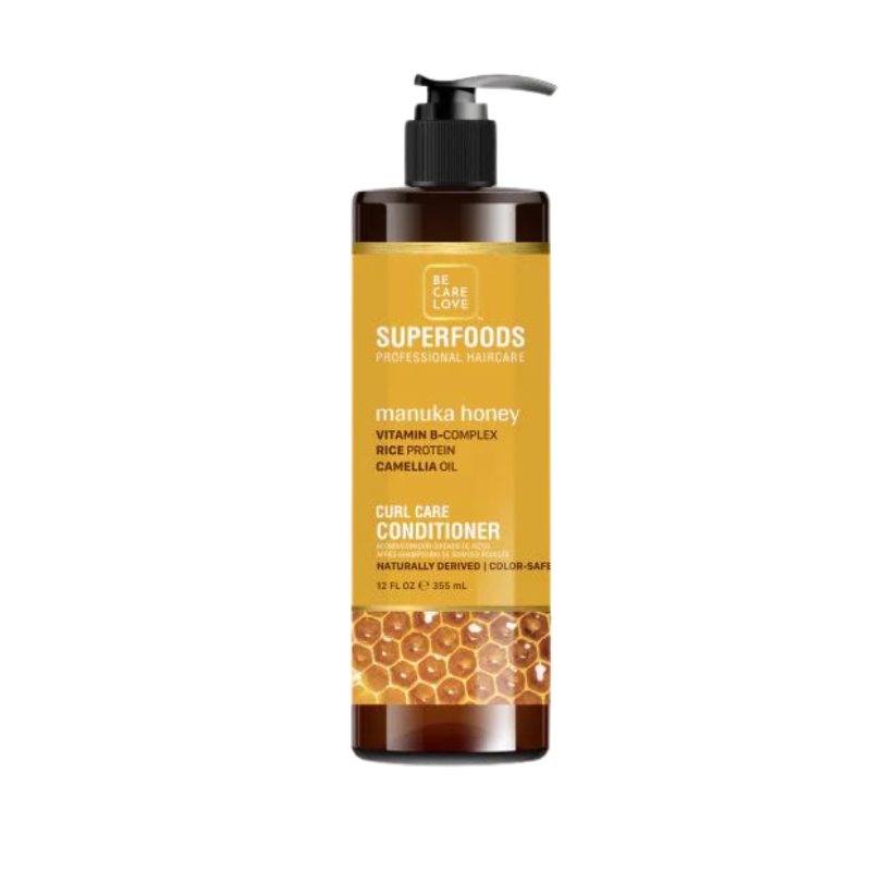 SUPERFOODS CURL CARE BALSAM - PROFESSIONAL HAIRCARE - MED MANUKA HONEY - 355 ML.