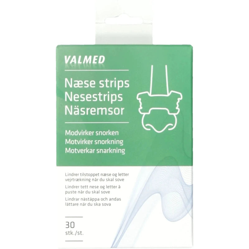 Valmed - Næse strips (Modvirker snorken)  - 30 stk