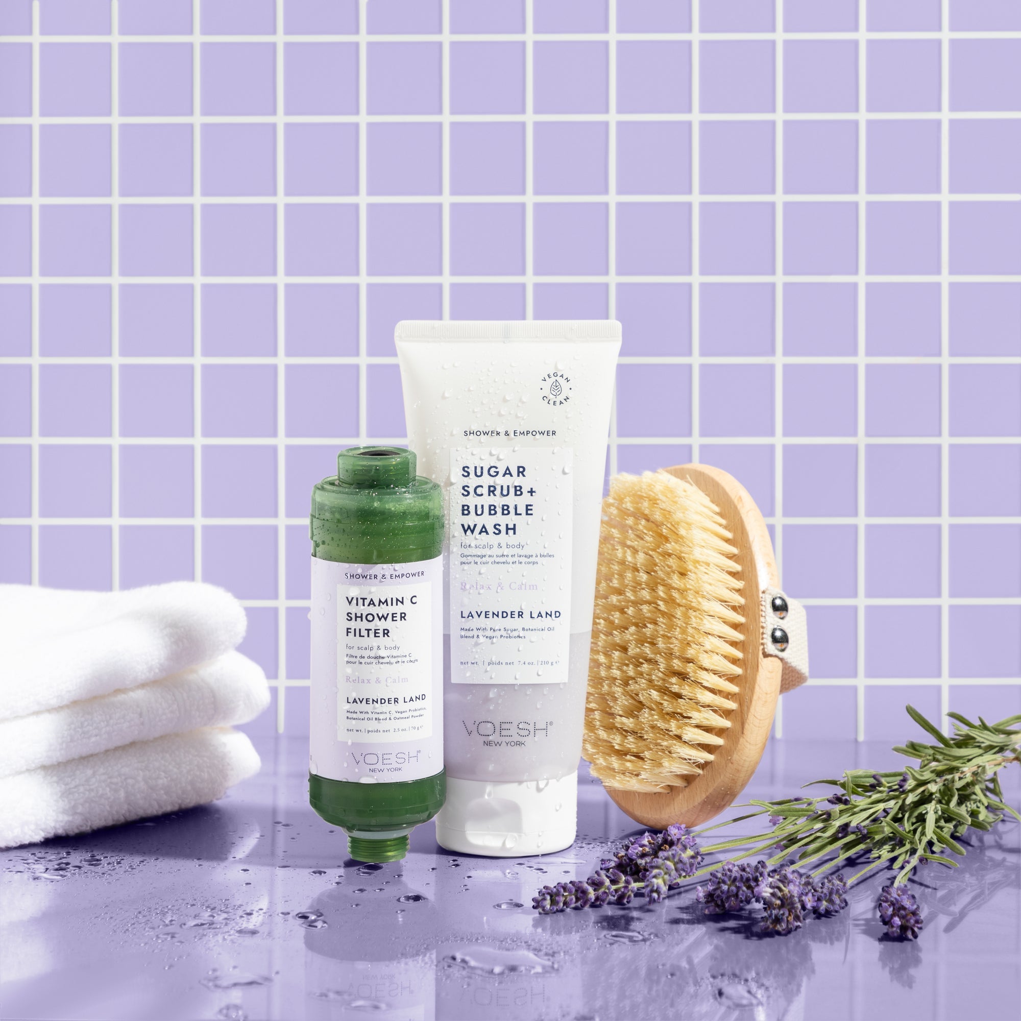 Voesh - Luksus badeoplevelse - Lavender Land - Gratis scalp og bodyscrub
