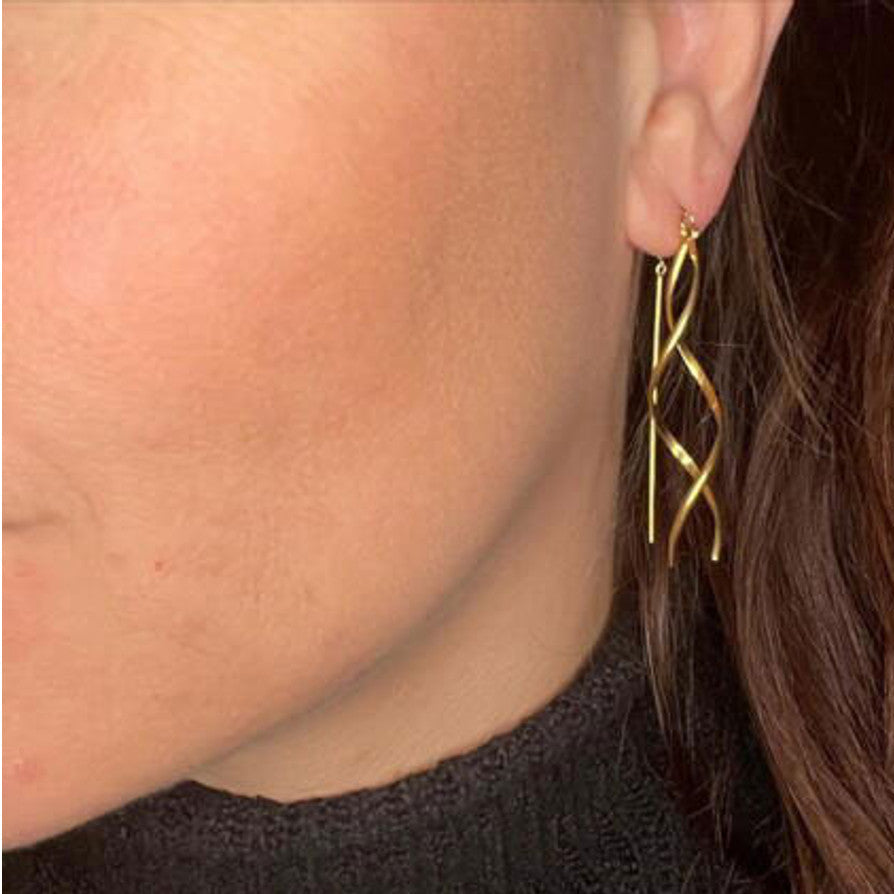 WOLFF JEWELRY - Waves Earring - guld