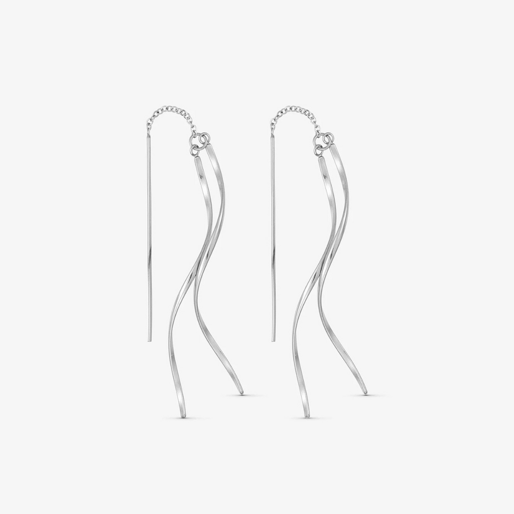 WOLFF JEWELRY - Waves Earring - Sølvfarvet