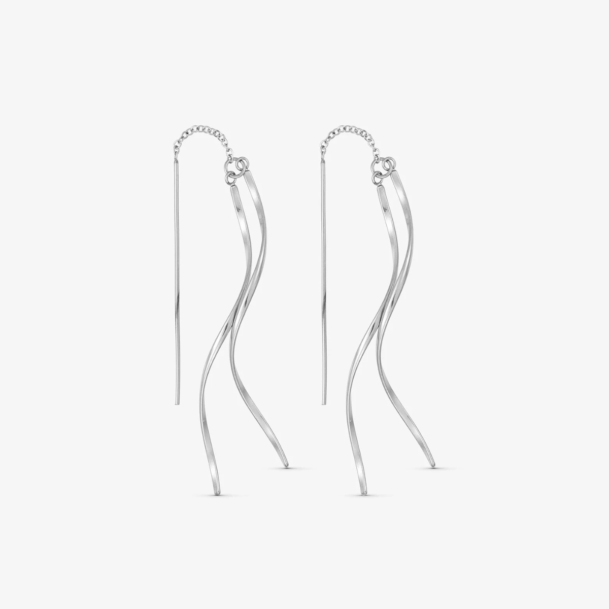 WOLFF JEWELRY - Waves Earring - Sølvfarvet