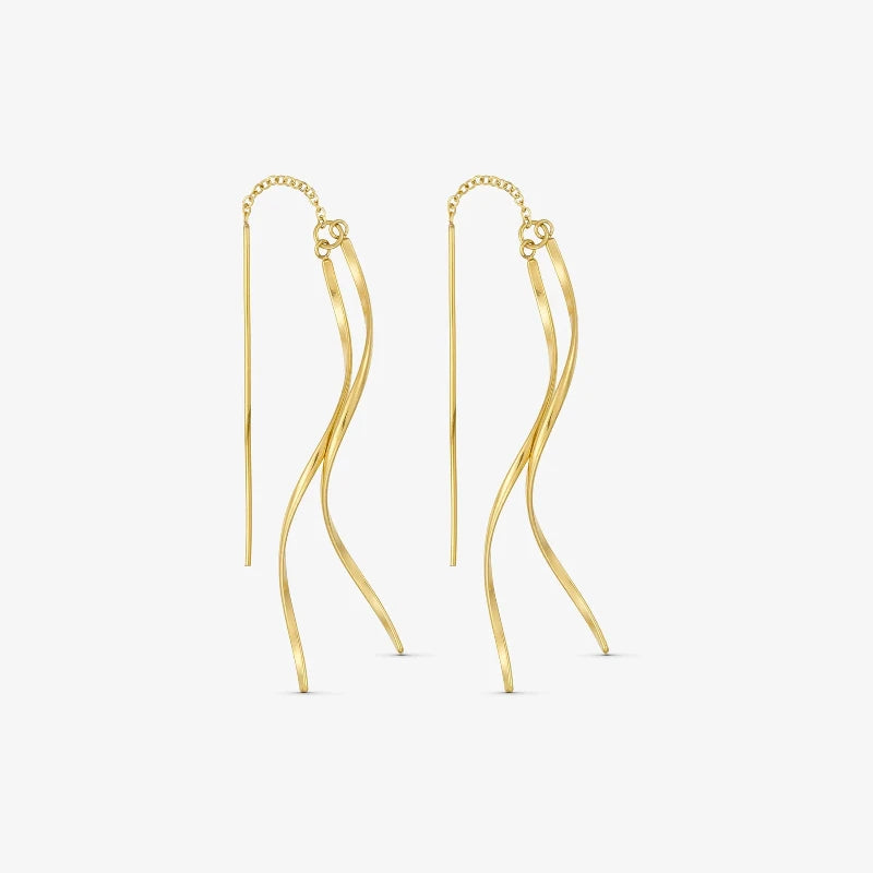 WOLFF JEWELRY - Waves Earring - guld