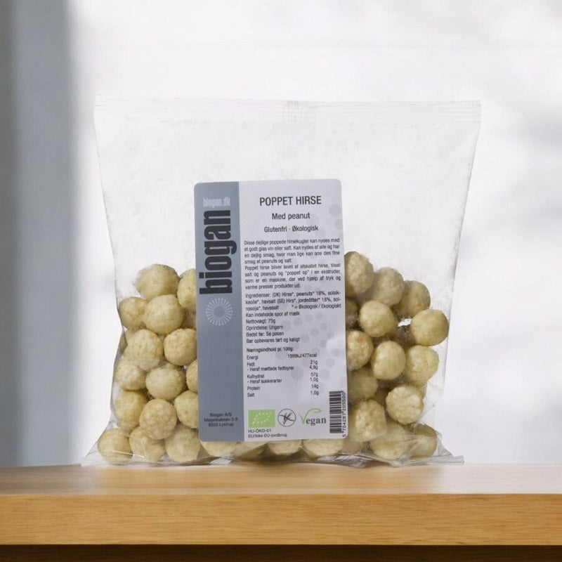 BIOGAN - ØKOLOGISK POPPET HIRSE - Peanut