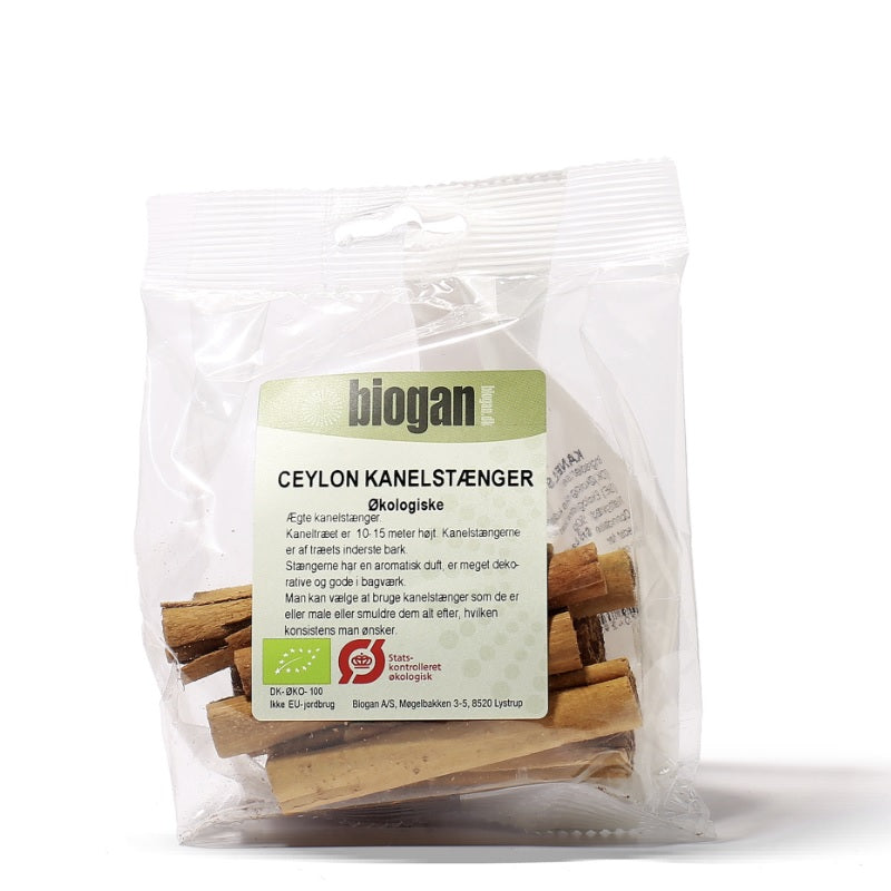 BIOGAN - ØKOLOGISKE KANELSTÆNGER - 50 g.