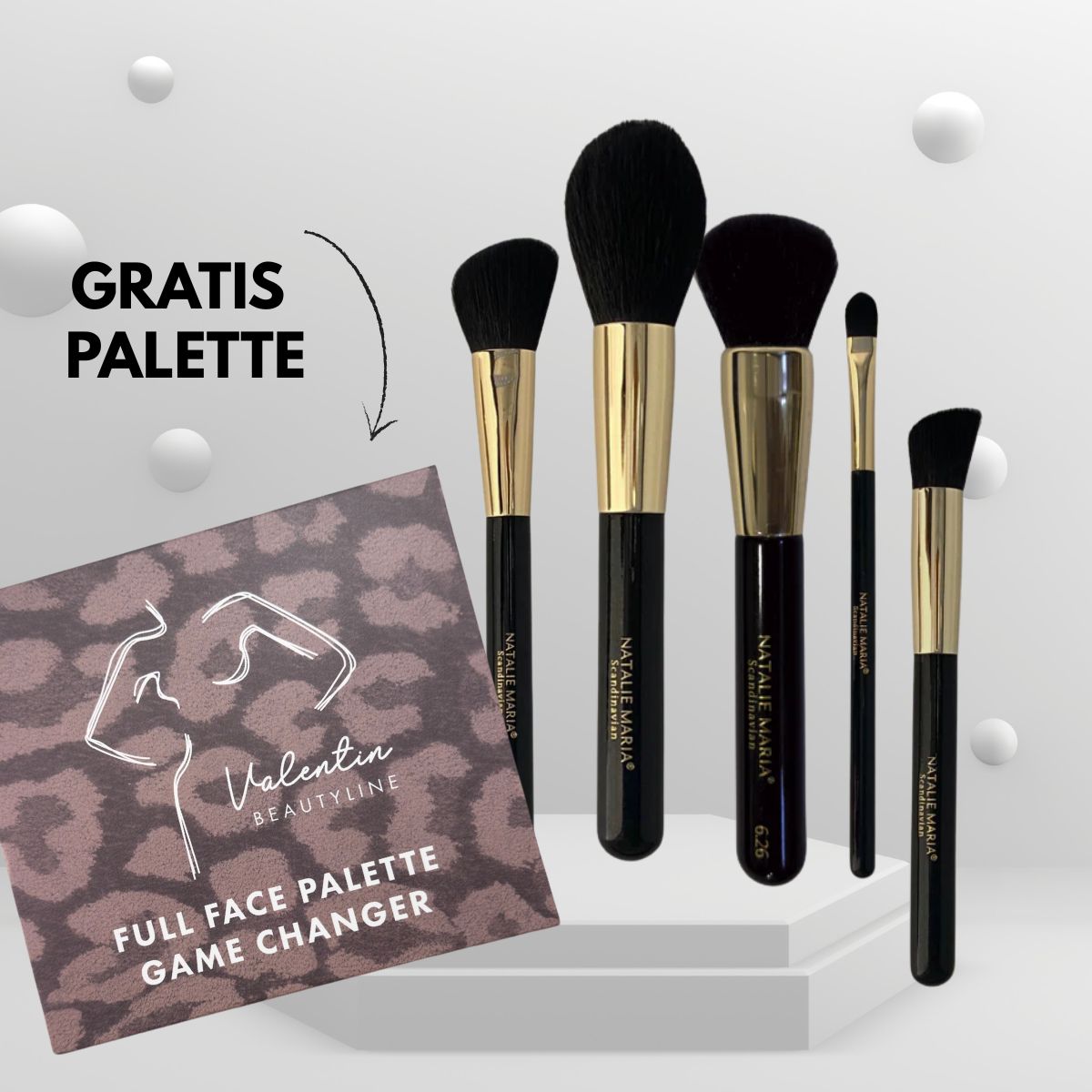 Make-up tilbud - Natalies favoritbørster + GRATIS palette