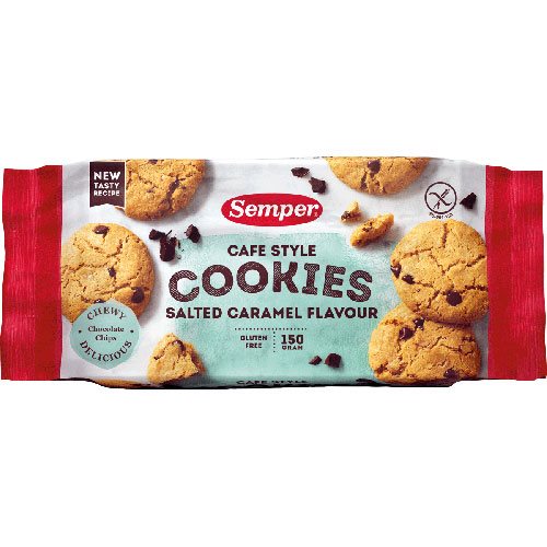 Semper - Cookies Salted Caramel Flavour (Glutenfri)- 150 g.